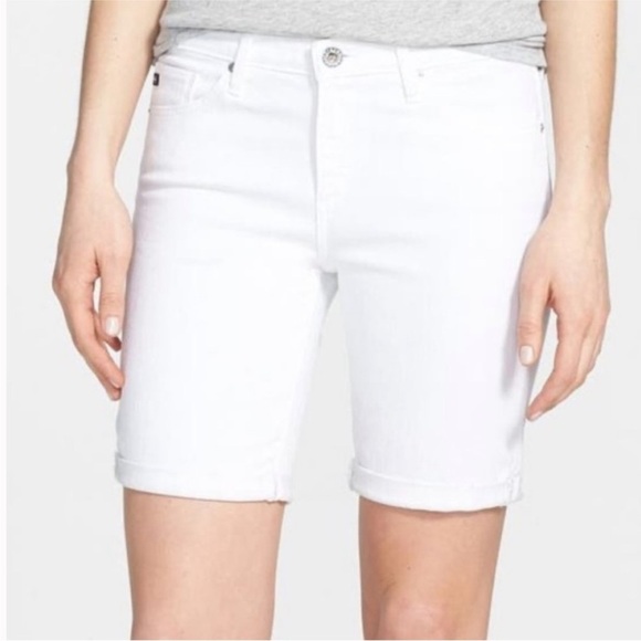 AG Brooke White Bermuda Cuffed Shorts Jeans Sz 31 - Picture 12 of 15